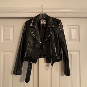 Pistola Studded Vegan Leather Jacket